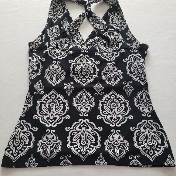 White House Black Market Signature Knits Twisted Back Straps Halter Top - Picture 7 of 12